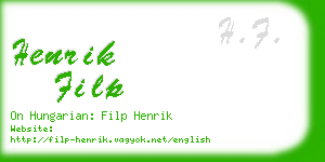 henrik filp business card